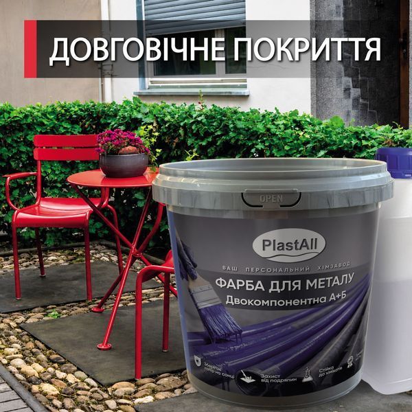 Фарба для металу епоксидна Plastall&trade; 1кг Синій 3041513215 фото