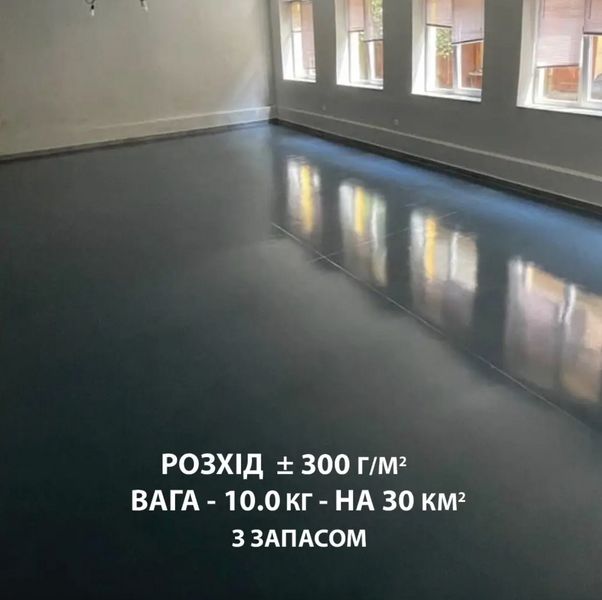 Епоксидні наливні підлоги для гаража та складу Plastall™ 10 кг Чорний ENP-PL-00022 фото