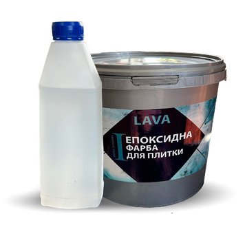 Епоксидна фарба для плитки Lava™ 1 кг Блакитна (ral 5012) plastall LP-22028-blue фото