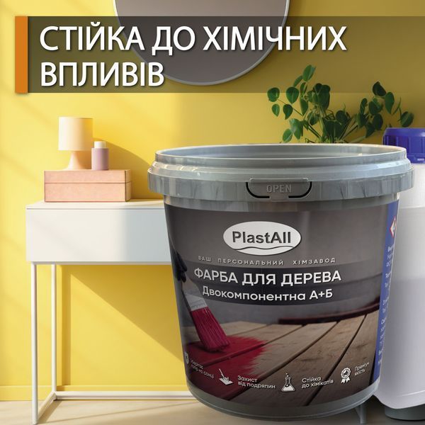 Епоксидна фарба для меблів Plastall&trade; 1 кг Зелений 3054862761 фото