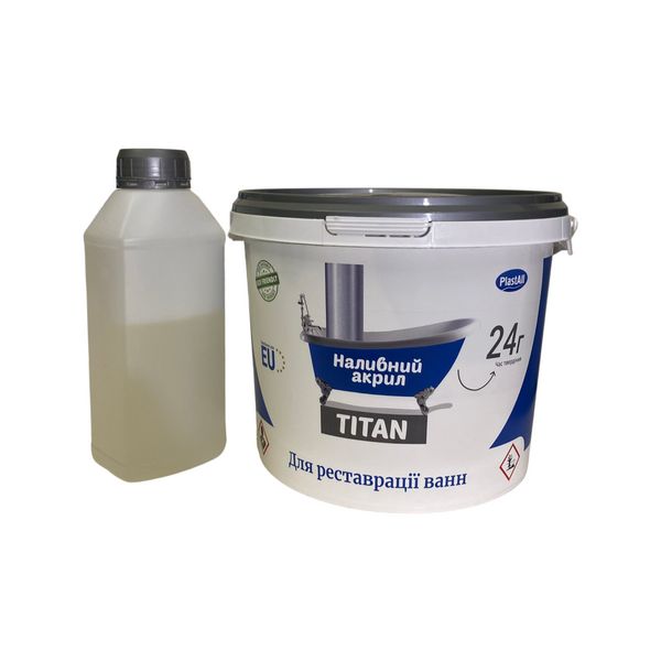 Жидкий акрил для реставрации ванн Plastall Titan 1.5 м цветной Черный 1570534624 фото